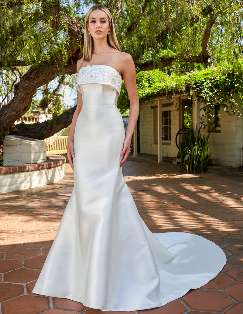 Model wearing a Downtown Gowns Bridal Collection Gown