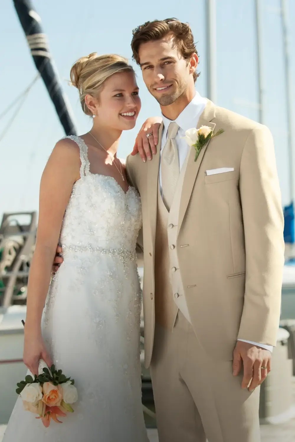 Model wearing a Jim's Formalwear Tuxedo